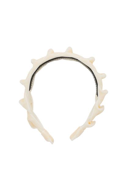 Velvet Ripple Headband - Ivory
