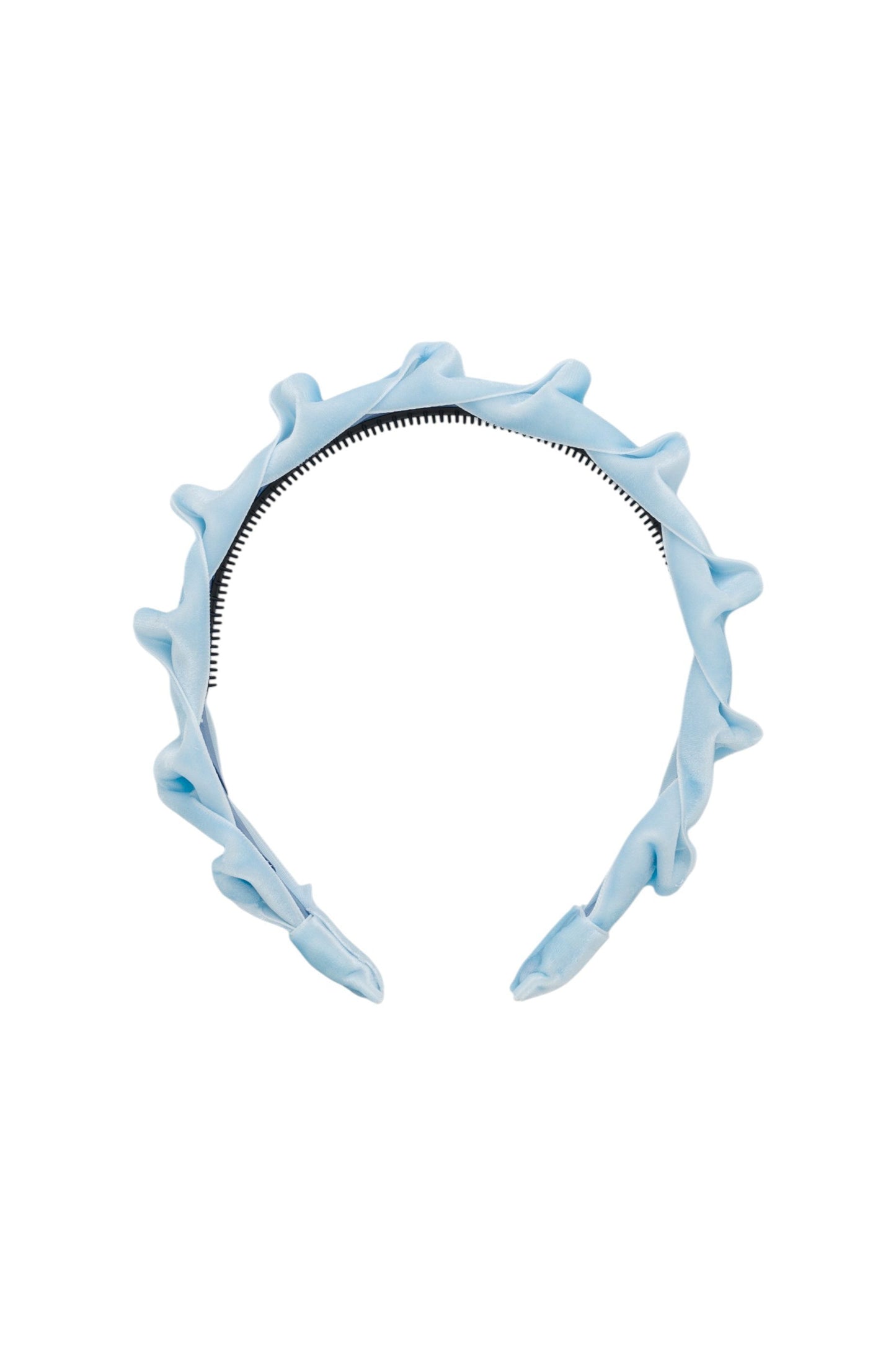 Velvet Ripple Headband - Baby Blue