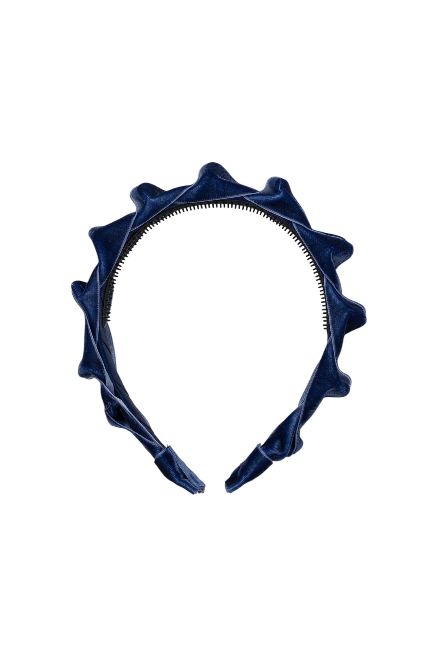 Velvet Ripple Headband - Navy