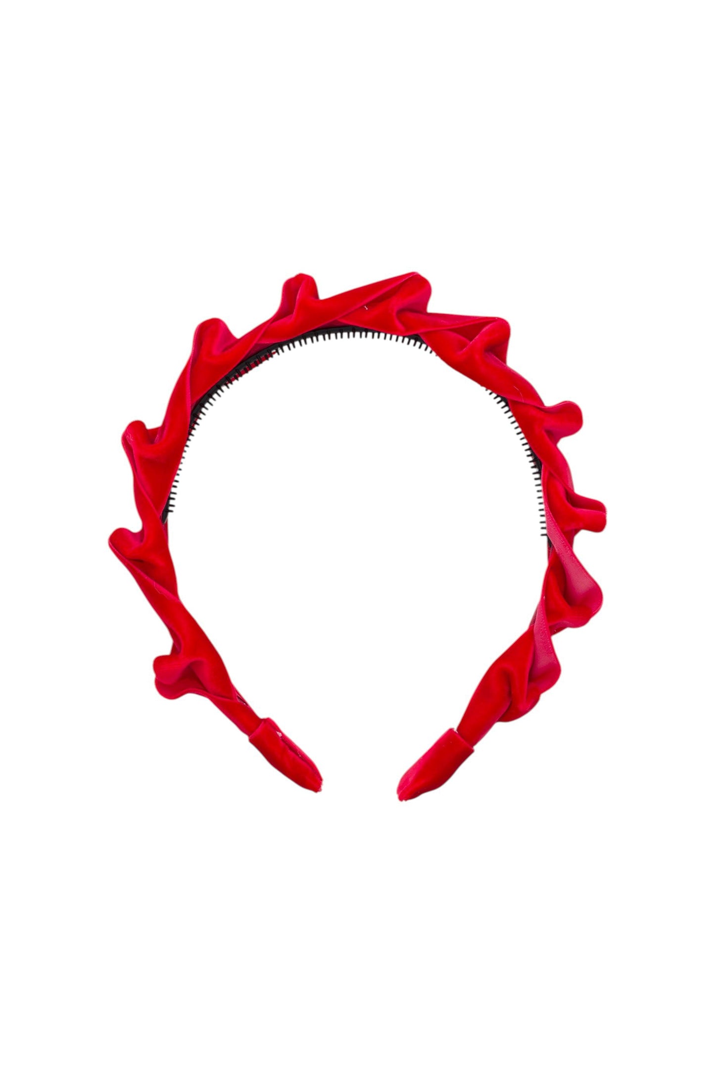 Velvet Ripple Headband - Red