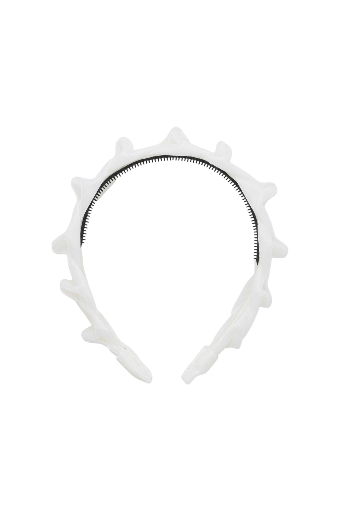 Velvet Ripple Headband - White