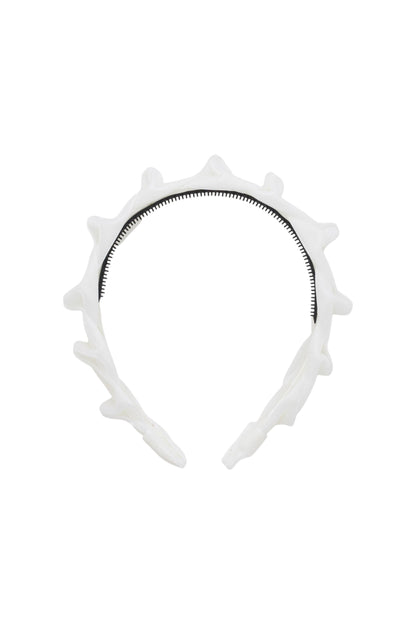Velvet Ripple Headband - White