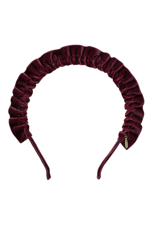 Tutu Velvet Headband - Burgundy Wine