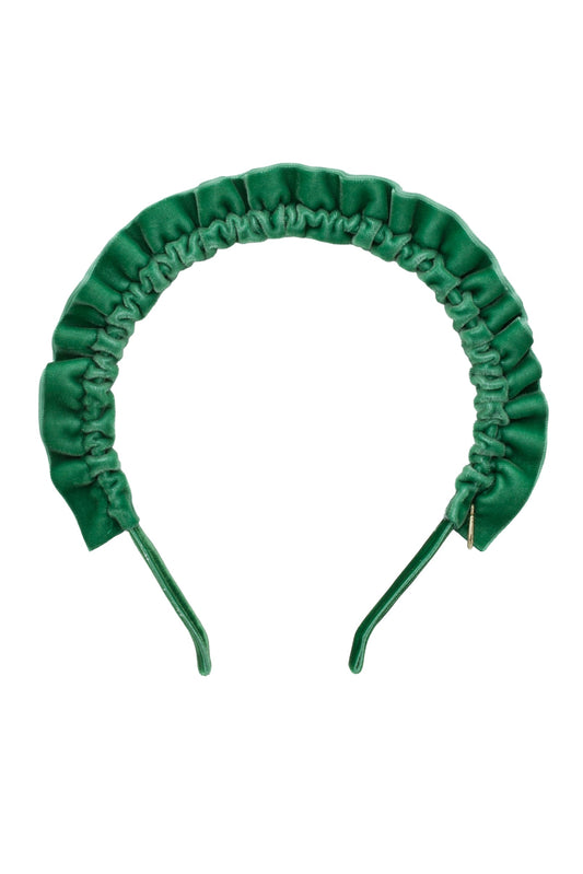Tutu Velvet Headband - Emerald Green