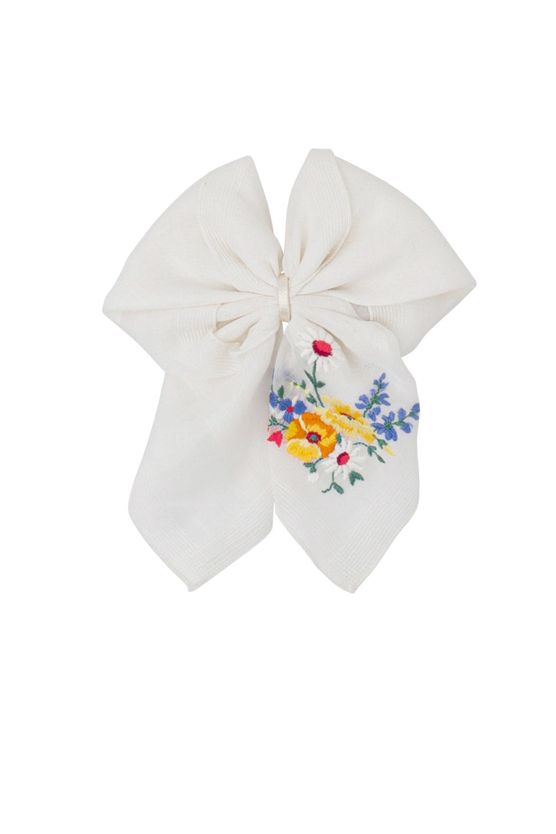 1-of-a-Kind Vintage Hankie Bow Clip