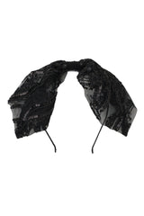 Ballroom Tapered Headband - Black Brocade