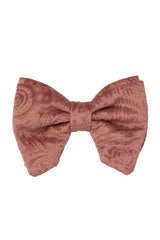 Beauty & The Beast Bowtie/Hair Clip - Rose Paisely Suede - PROJECT 6, modest fashion