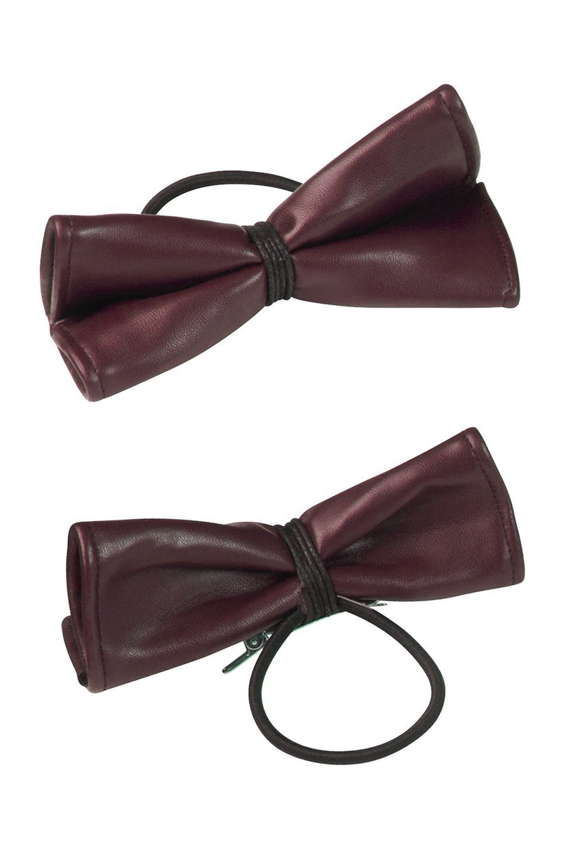 Butterfly Leather Clip/Pony (1 pc) - Burgundy - PROJECT 6, modest fashion