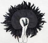 Feather Collar - Black - PROJECT 6, modest fashion