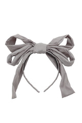 Double Party Bow Headband - Light Grey - PROJECT 6, modest fashion