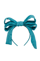 Double Party Bow Headband - Teal - PROJECT 6, modest fashion