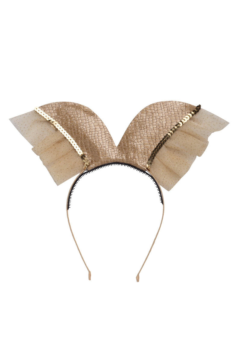 Elegant Butterfly Headband - Gold