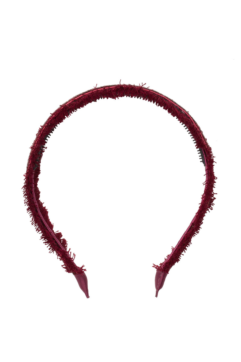 Flat Fringe Headband - Burgundy - PROJECT 6, modest fashion
