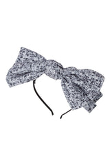 Floppy Velvet Headband - Black/White Speckled - PROJECT 6, modest fashion