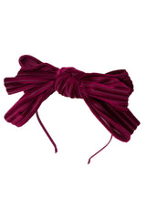 Floppy Velvet Stripe Headband - Burgundy - PROJECT 6, modest fashion