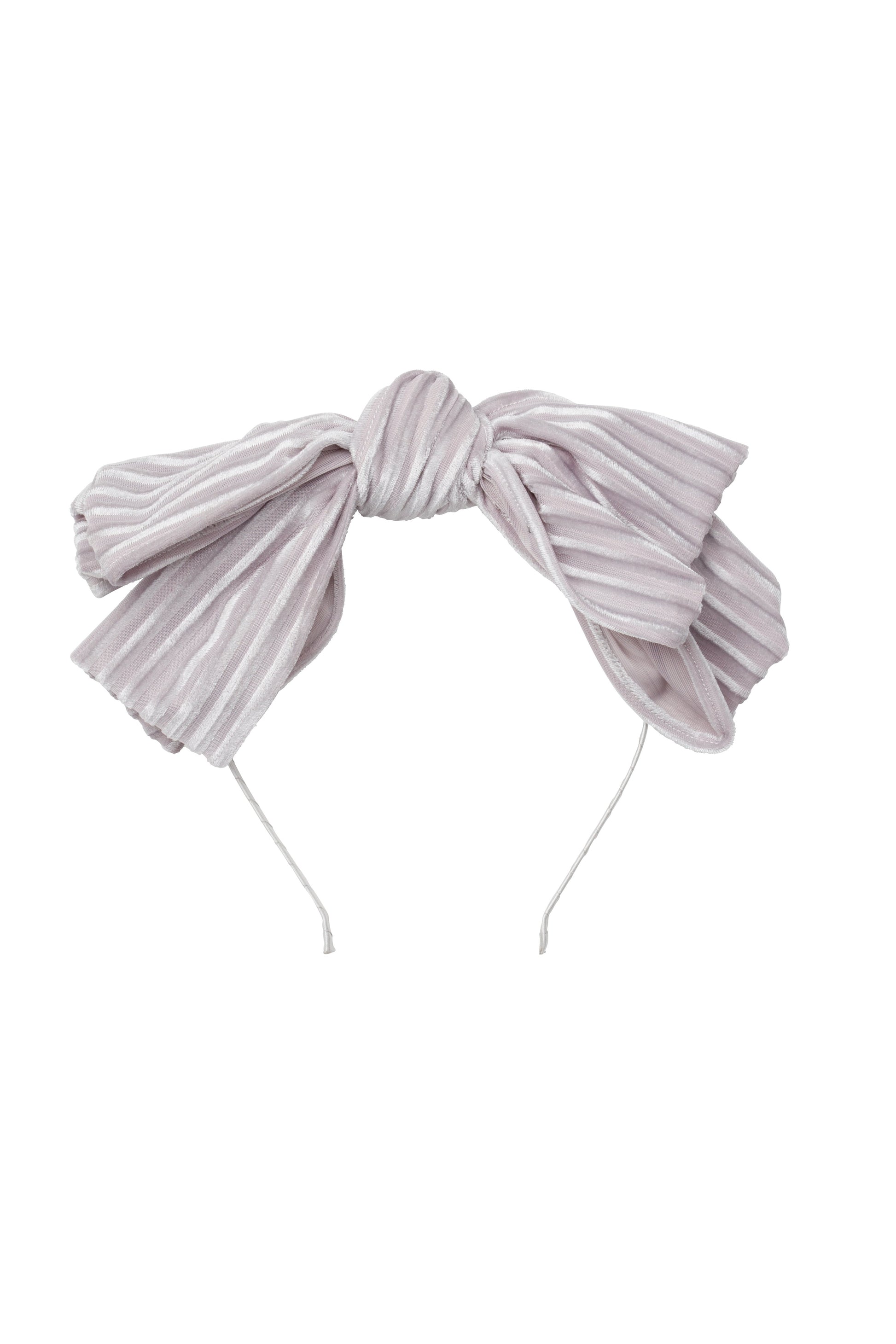 Floppy Velvet Stripe Headband - Silver - PROJECT 6, modest fashion