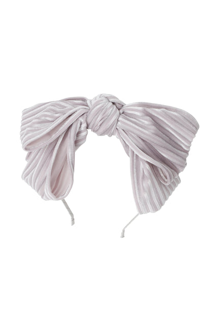 Floppy Velvet Stripe Headband - Silver - PROJECT 6, modest fashion
