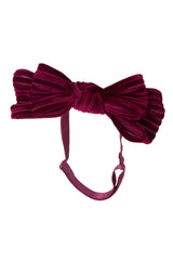 Floppy Velvet Stripe Wrap - Burgundy - PROJECT 6, modest fashion