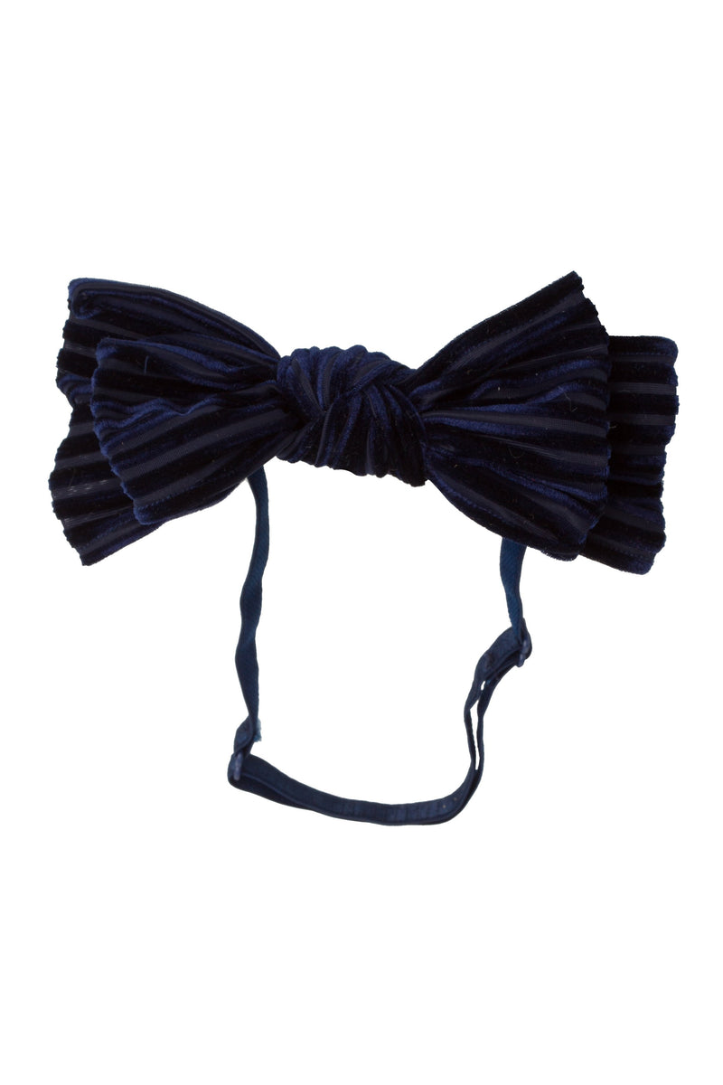 Floppy Velvet Stripe Wrap - Navy - PROJECT 6, modest fashion
