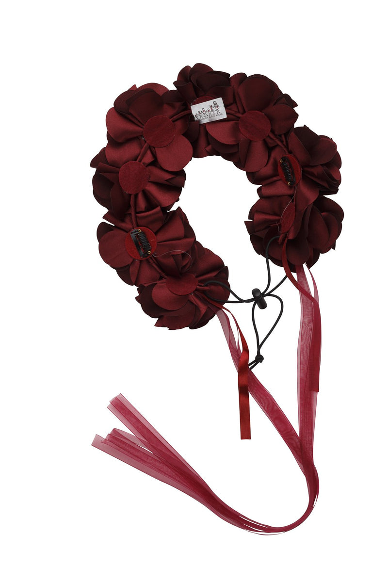 Floral Wreath Full - Burgundy - PROJECT 6, modest fashion