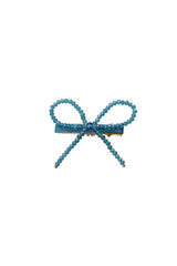 Glass Bow Clip - Turquoise