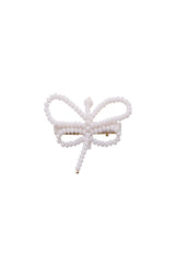 Glass Butterfly Clip - White