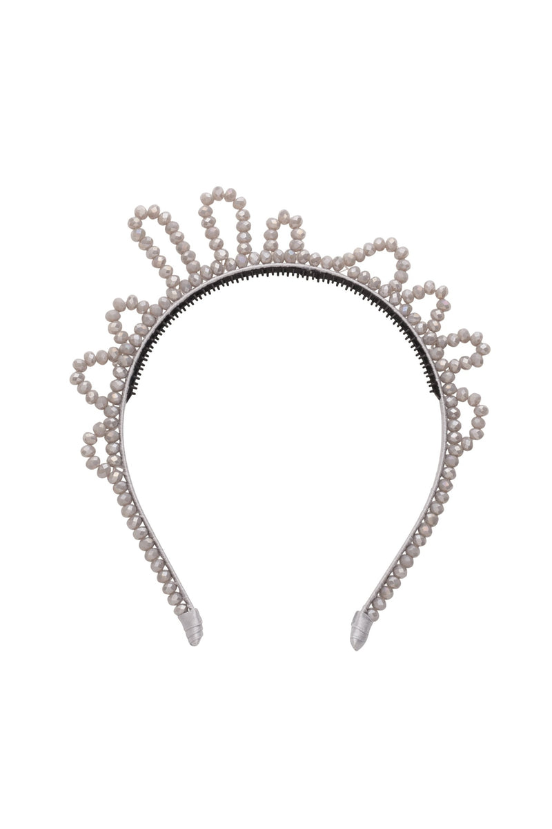 Glass Princess Headband - Grey Silver