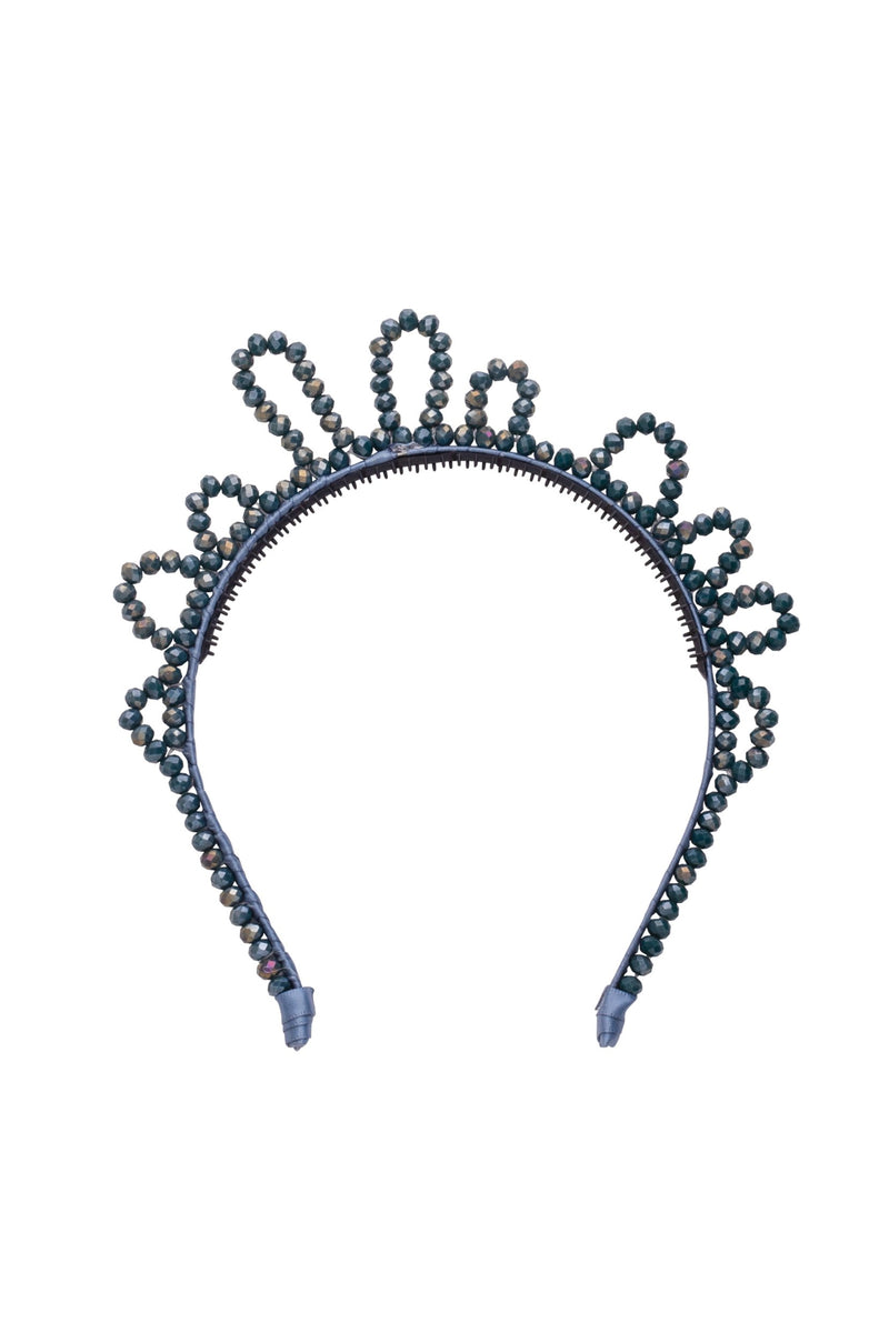 Glass Princess Headband - Navy Shimmer