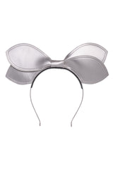 Growing Orchid Headband - Silver Leather