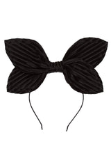 Growing Orchid Headband - Black Velvet Stripe - PROJECT 6, modest fashion