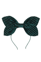 Growing Orchid Headband - Hunter Green Velvet Stripe - PROJECT 6, modest fashion