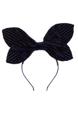 Growing Orchid Headband - Navy Velvet Stripe - PROJECT 6, modest fashion