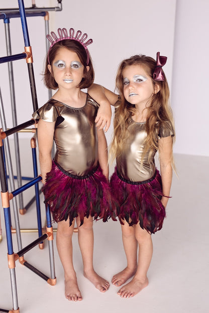 Butterfly Leather Clip/Pony (1 pc) - Raspberry - PROJECT 6, modest fashion