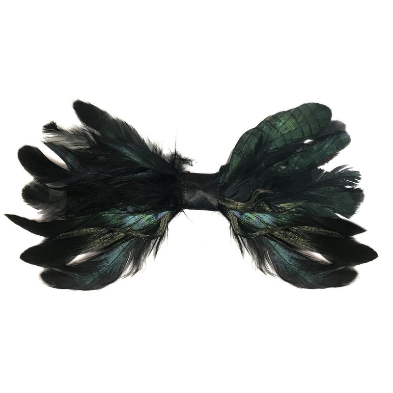 Butterfly Feather Bowtie/Clip - Black - PROJECT 6, modest fashion