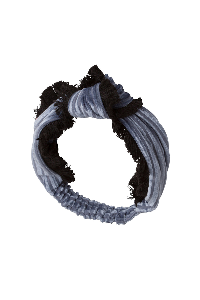 Knot Fringe Wrap - Blue - PROJECT 6, modest fashion