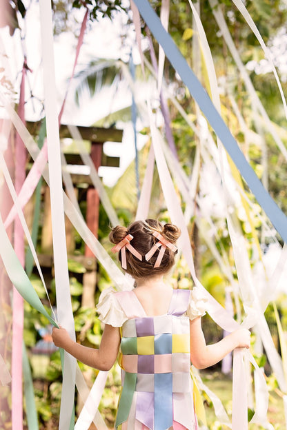 Grosgrain Bow Clip Set (2) - Lemon - PROJECT 6, modest fashion