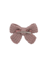 Knitted Sweet Bow Clip - Vanilla Taupe