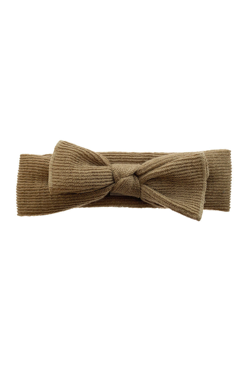 Knitted Bow Wrap - Camel - PROJECT 6, modest fashion