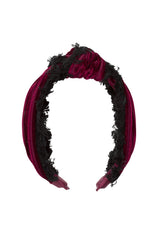Knot Fringe Headband - Burgundy - PROJECT 6, modest fashion