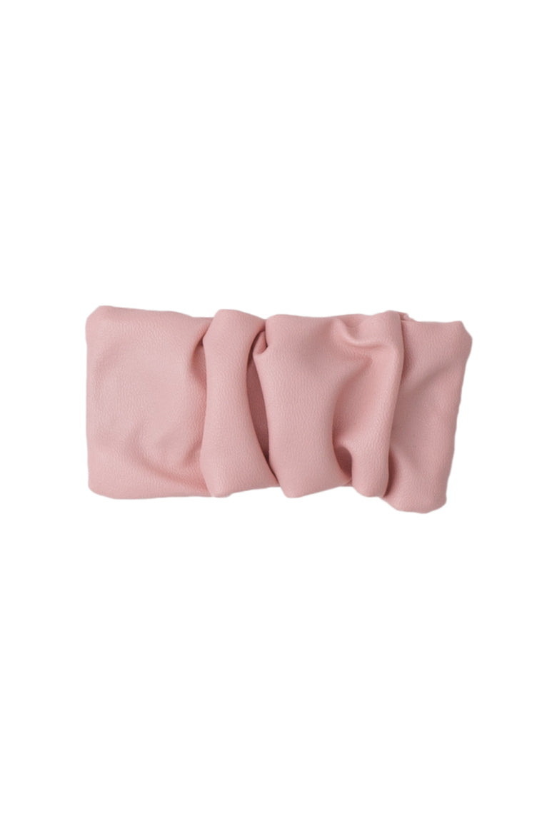 Leather Bunches Clip (1) - Pink