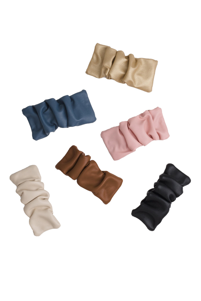 Leather Bunches Clip (1) - Camel