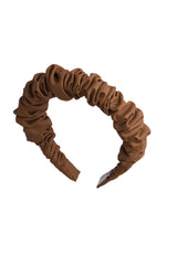 Leather Bunches Headband - Camel