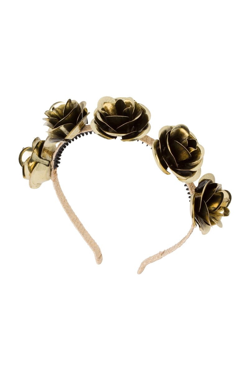 Lonely Roses Headband - Gold - PROJECT 6, modest fashion