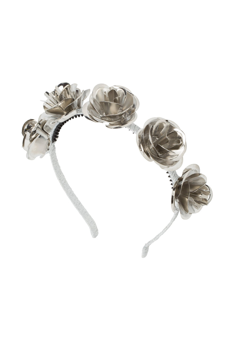 Lonely Roses Headband - Silver - PROJECT 6, modest fashion