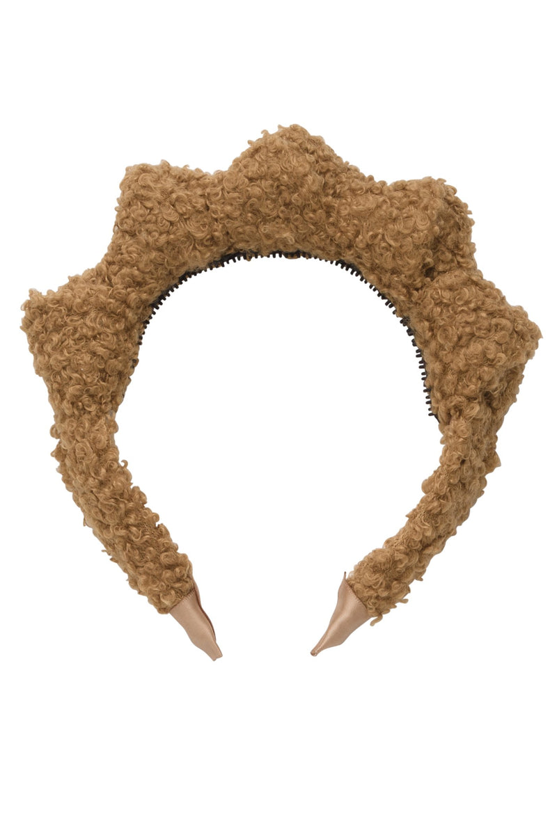 Fuzzy Mountain Queen Headband - Khaki Camel Fur