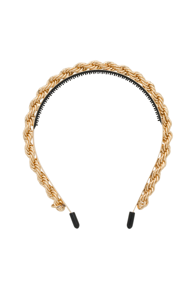 Nautical Rope Headband - Gold