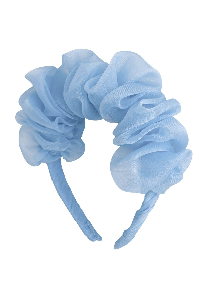 Organza Bunches Headband - Light Blue