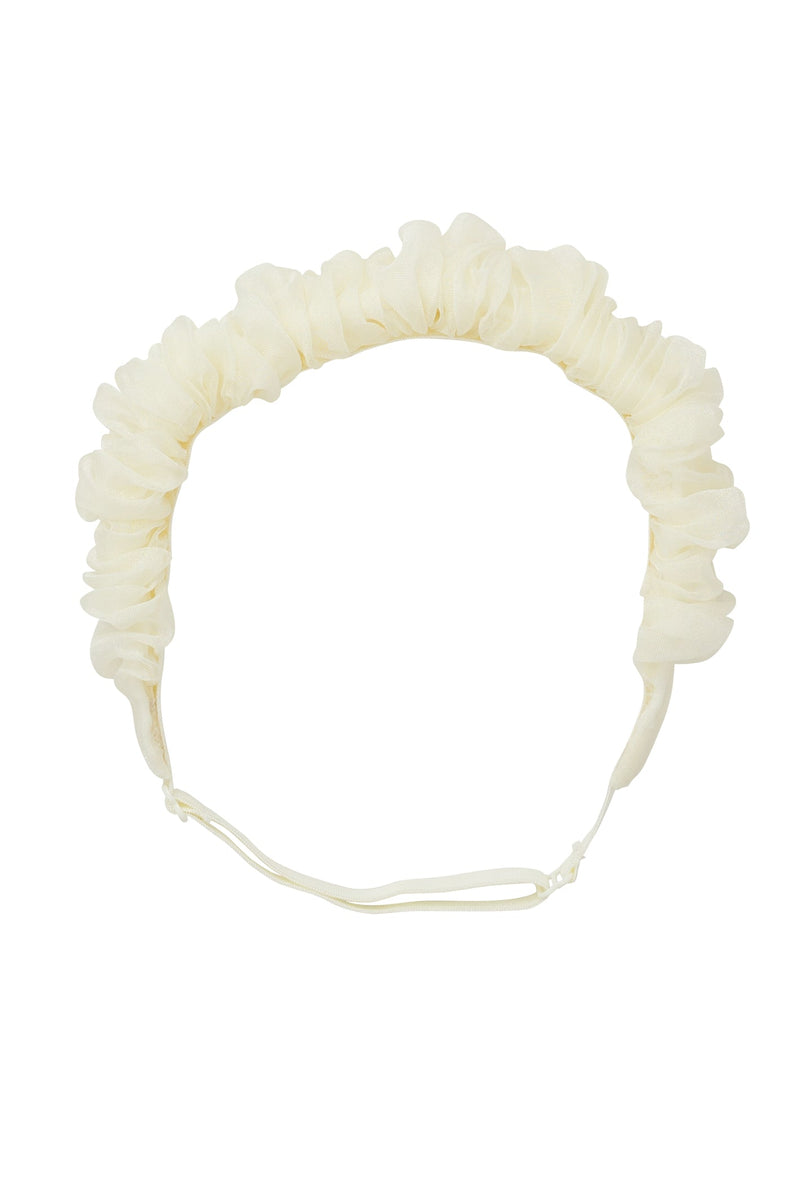 Organza Bunches Wrap - Ivory