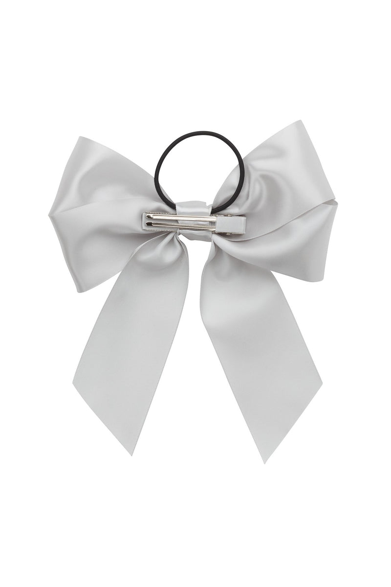 Oversized Bow Pony/Clip - Shell Grey - PROJECT 6, modest fashion