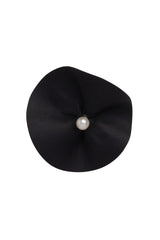Pansy Clip - Black Leather